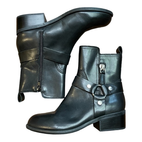 Marc Fisher Dalary Moto Harness Leather Boot - Picture 3 of 10